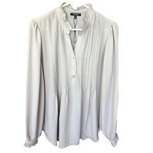 NYDJ Woman's Blouse Beige Polyester Size Medium